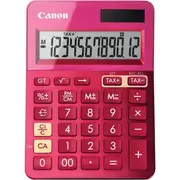 Canon LS-123M Calculator 12 Digit Dual Power Solar (Metallic Pink)