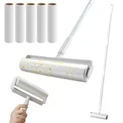 Sticky Lint Roller and 5 Refill Dog Cat Hair Remover for Sofa Car Floor Dust Cleaning