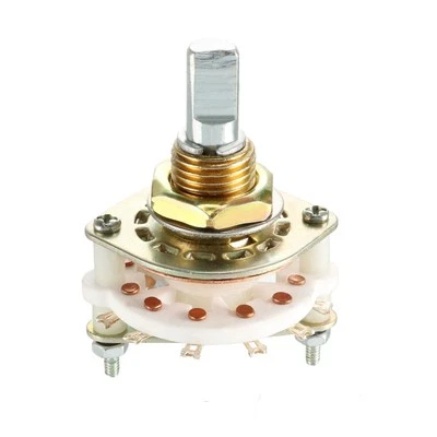1P6T 1 Pole 6 Position Selectable Single Deck Channel Rotary Switch 7Pin
