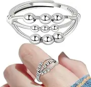 [Aiying] s for Women Men | Fidget Band with Beads Spinner s for - Women Fashion Three Layer Cross Moving Bead Stacking Worry Arch-au
