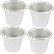 Ciieeo 4Pcs Round Cake Mould Non Stick Pudding Pan Baking Tool for Cakes Pastries Ice Inner for Home Professional Use