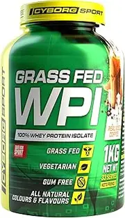 CYBORG SPORT - GRASS FED WPI Real Ice Coffee 1kg: 100% Whey Protein Isolate - Vegetarian - Gum Free - All Natural Colours & Flavours - King of Proteins - Essential Amino Acids - Keto Friendly