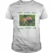 I Want Perfect Body I Want Perfect Soul Groundhog Baby Tee Shirt high quality L