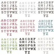 26pcs Rhinestone Alphabet A~Z Letter Iron On Patch Glittery Sew on Appliques