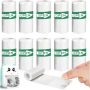 10 Rolls Mini Thermal Printer Sticker Paper, White Adhesive Printing Paper 57...