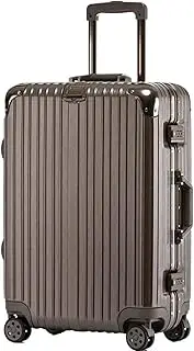 [Habrur] Checked Luggage Carry On Luggage Suitcases with Wheels Large Capacity Hard Edge Luggage Security Combination Lock Luggage Suitcase (Color : F, Size : 20in)