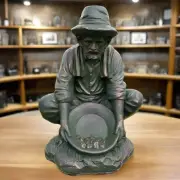 Bronze-Look Miner Gold Panning Statue Garden Ornament 60cm