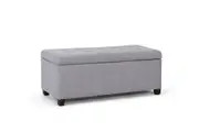 Shangri-La Storage Ottoman (Ash Grey)