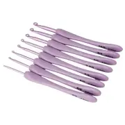 8Pcs/set Crochet Needle Ergonomic Handle Crochet Hook Set, Crochet Needle Set