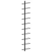 NNEVL Wall-mounted Wine Rack for 10 Bottles Black Metal
