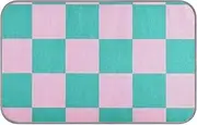 Pink Green Checkerboard Summer Cooling Blankets for Medium Dogs Self Cooling cat Blankets for Indoor Cats for Rabbits Outdoor Waterproof cama Fria para perro M