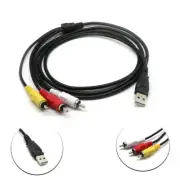 usa seller 3-RCA to USB AUX ADAPTER AUDIO VIDEO AV CONVERTER CABLE CORD LINK RGB