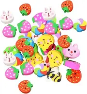 Uonlytech 60Pcs Mini Cartoon Erasers for and Safe Pencil Erasers Creative School Supplies Fun Classroom Students and Young Learners