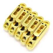 Heavy-duty Individual Bass Bridge Saddles 5 Strings Bass Bridge Tailpiece Gold