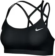 [Nike] Women's Favorites Strappy Light Support Sports Bra, Black/White