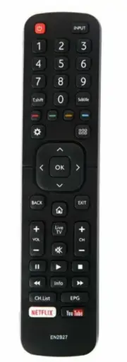 Ozoffer OEM TV Remote Control EN2B27 HISENSE EN-2B27 40K321UW 50K321UWT RC3394402/01