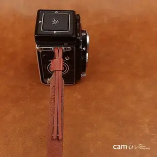 cam-in【 CAM2304 紅咖啡穿孔 真皮背帶 】真皮系列 相機背帶 頸帶 菲林因斯特