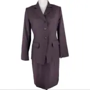 Amelia NWT Eggplant Purple Business Career Blazer & Skirt 2PC Suit 8/C38/4-W29