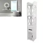Bathroom Cabinet Storage Laundry Tall Slim Toilet Floor Cupboard White AU