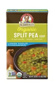 Dr McDougall`s Right Foods Organic Low Sodium Split Pea Soup, 17.6 Ounce