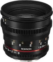 [ROKINON] DS50M-C Cine DS 50 mm T1.5 AS IF UMC Full Frame Cine Lens for Canon EF Cameras - Fixed