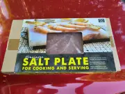12" x 8" x 1.5" Natural Himalayan Block Cooking Salt Plate & Holder Set
