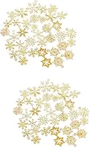 [COHEALI] 2 Packs Vintage Christmas Charms Diy Pendant Charms Snowflake Pattern Alloy Jewelry Making Accessories for Necklace Bracelet
