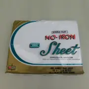Vintage NOS K-Mart No-Iron Full/Double Flat Sheet - White #5059