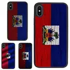 blue red flag Haitian For iPhone XS 11 12 13 14 15 16 Pro Max Anti scratch Cover