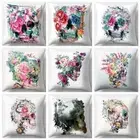 Colorful Skull Cushion Covers Flower Abstract Art Throw Pillow Cover Pillow Case