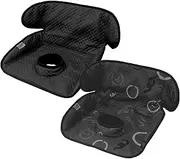 [THINK GOOD TOTS] Black Piddle Pad 2-Pack – Waterproof Car Seat & Stroller Protector for Potty Training Toddlers & Babies, Machine Washable, Anti-Slip Backing, Universal Fit