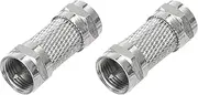 uxcell 2pcs Male to Male Coaxial Connector F Type RG6 Coax Extender Coupler Adapter 75 Ohm Waterproof for Antenna, Coaxial Cable, TV, Splitter