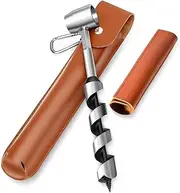 Upgrade Bushcraft Tools, 1 X 10'' Hand Auger Wood Drill, Sharper Settlers Wrench for Easy Wood Drilling, Protable Scotch Eye Auger, Outdoor Survival Gear for Camping Backpacking Hiking