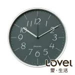 LOVEL 25CM工業風鋁框靜音壁掛時鐘-灰色時空(DGY722)