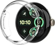 SPIGEN Thin Fit for Google Pixel Watch 3 41mm/2/1 Case, Ultra Slim Lightweight Design, Precise Cutouts Form Fitted Design, Hard PC Protective Raised Edge Cover - Clear