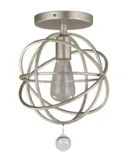 Crystorama 1-Light Solaris Semi Flush Mount