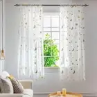 Curtain Window Tulle Curtains Gold Moon And The Stars Pattern 2021 Brand New