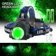 800 Yards Green LED Hunting Headlamp Head Light Torch Coyote Hog Night Vision