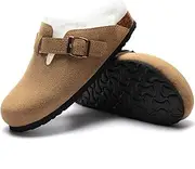 [BDKNBHG] Boston Clogs for Women Men Suede Platform Clearance Mules Slip-On Potato Shoes Antislip Sole Slippers