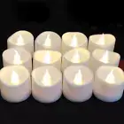 Flickering Flameless Led Tealight Candles with Timer, 6 Hours on and 18 Hours of
