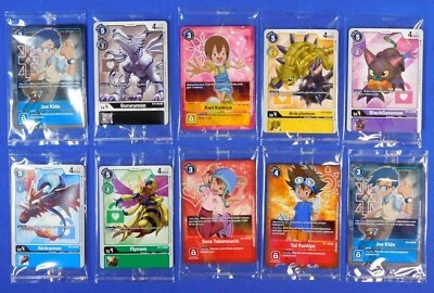 DIGIMON CARD GAME CCG TCG 10 SEALED PROMO BOX TOPPERS