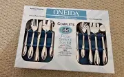 New Oneida 65 Piece Superior 18/8 Stainless 5 Piece Place Setting (service 12)