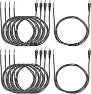 uxcell 10pcs DC Power Pigtails Cable, 3.5mm x 1.35mm Male Barrel Plug Connector to Bare Wire Open End 100cm for PC Laptop Toys Cellphone Electronic Devices