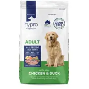 Hypro Premium Adult Grain Free Chicken & Duck 9kg Dry Dog Food Canine Pet Feed