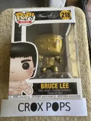 BRUCE LEE GOLD 218 Funko Pop Vinyl New in Mint Box + Protector