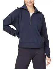 [Spanx] Air Essentials Half Zip Sweater in Navy