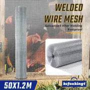 50M Roll Wire Mesh Graden Animal Chicken Pet Coop Aviary Welded Fencing Fence