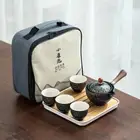 Porcelain Chines Tea Set Portable Teapot with 360 Rotation Tea Maker and Infuser