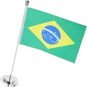 KAILIKETIY Mini Brazil Flag Decoration Unique Design Polyester Material Easy Installation for Table Display