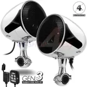 300W Waterproof Bluetooth Motorcycle Stereo Speakers Amplifer System Kit Harley